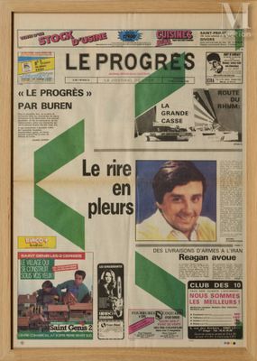 Daniel Buren (né en 1938) Le Progrès par Buren, 1986