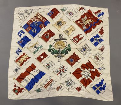 a close up of a piece of cloth with different designs on it
