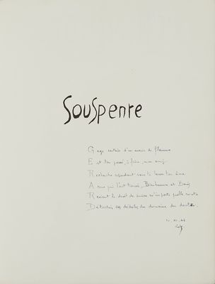une image représentant un livre sur lequel figure un poème écrit à la main
