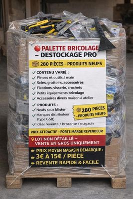 a pallet with a sign on it that says detlockage pro
