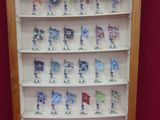 une photo d'une vitrine contenant de nombreuses petites figurines