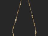 un collier en or sur fond noir