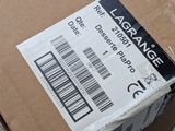 a cardboard box with a barcode on it sitting on the floor