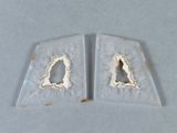 deux paires de boucles d'oreilles en argent et en or ornées d'une carte de l'État de l'Indiana