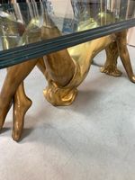 TABLE basse à piètement en bronze à patine dorée en forme d'… (photo 4)