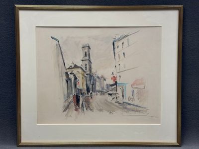 Ecole parisienne XX° La Rue Saint Jacques à Paris