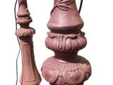 two lamps that are sitting next to each other