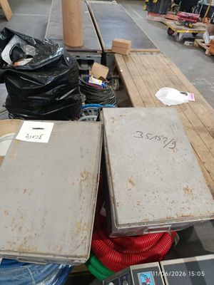 a lot of junk on the floor of a warehouse
