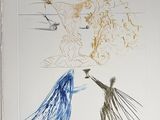 dessin représentant un homme et une femme se tenant par la main devant un avion