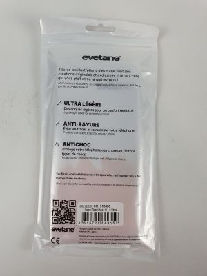 a close up of a plastic bag with a label on it