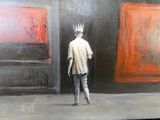 un tableau représentant un homme coiffé d'une couronne