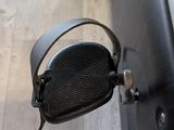 a close up of a speaker on the back of a vehicle