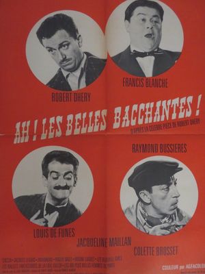 une vieille affiche de cinéma représentant trois hommes coiffés de chapeaux et portant la moustache