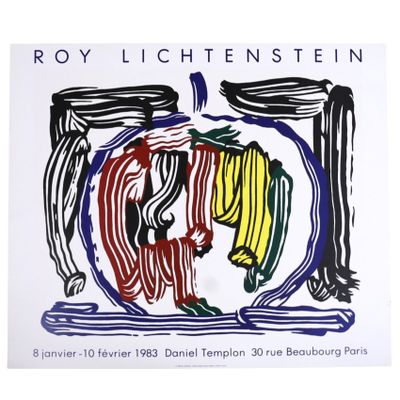L'affiche réalisée par Roy Lichtenstein pour l'exposition de ses peintures