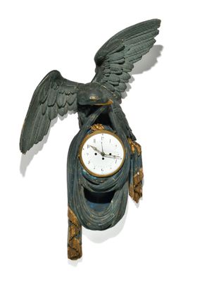 Pendule murale autrichienne à grande sonnerie en bois sculpt… - Photo 1