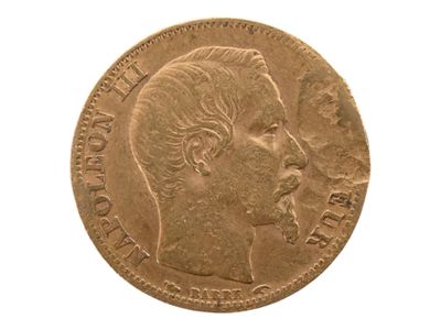Pièce de 20 francs or Napoléon III tête nue, 1853. Usures. - Photo 1