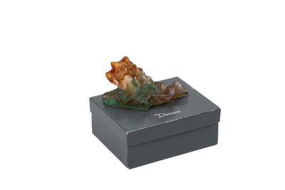 DAUM. Vide-poche "Femme et feuillages", en pâte de verre, tu… - Photo 1