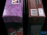 a purple box with a picture of a cat inside of it