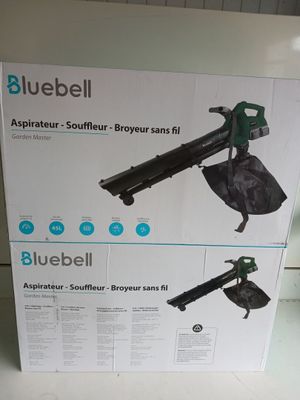 the box of a bluebell blower is open and ready to be used