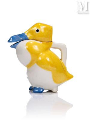 a small yellow and white bird with a blue beak