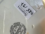 a close up of a plate with a label on it