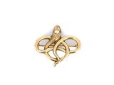 une image représentant une broche en or ornée d'un serpent