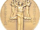 une image représentant une pièce d'or sur laquelle figure la statue d'une femme