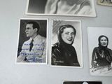 several old black and white photos of a woman and a man