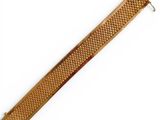 an image of a gold bracelet with a metal clasp on a white background