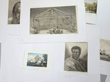 many different pictures of people in the picture on the table