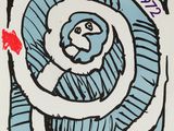 an image of a poster with a drawing of a person in a spiral