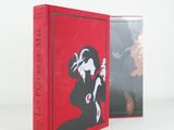an image of a red book with a picture of a woman smoking a cigarette