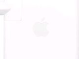 the apple power adapter is plugged into the charger