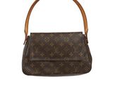 louis vuitton brown monogram canvas and leather shoulder bag