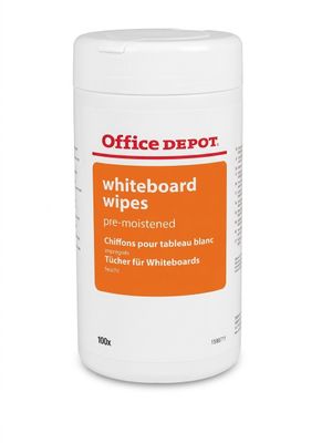 OFFICE DEPOT - Chiffons pour tableau blanc - 100 lingettes p…