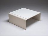 an image of a white coffee table on a grey background