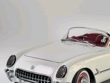 an image of a model of a white car