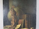 une image représentant un tableau où l'on voit une femme debout devant un vase