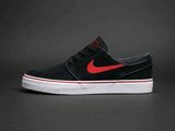 Nike SB Zoom Low en daim noir / rouge université - blanc