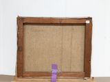 an image of a picture frame with a purple ribbon on it