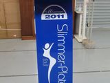 a blue sign that says summerpacs on the side of a machine