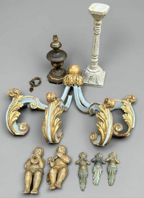 a small group of figurines sitting on a table
