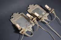 Paire d'appliques en bronze à 2 branches avec miroir. (photo 2)