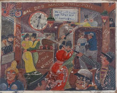 a picture of a painting on the wall of a store