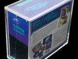 a clear box with a picture inside of it