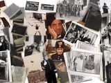 plusieurs photos en noir et blanc d'un homme en costume-cravate
