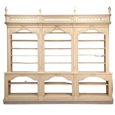 an image of a bookcase made of wood
