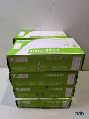three boxes of green boxes are stacked on top of each other