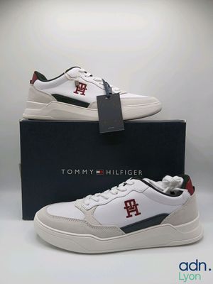 Chaussures Tommy Hilfiger pour homme, blanches / rouges