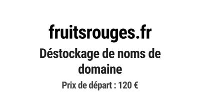 Nom de domaine fruitsrouges.fr.